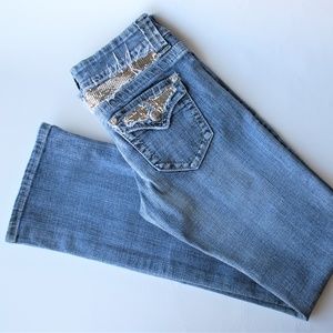 Zipper Premium Women's Beaded Denim Jeans size 7
